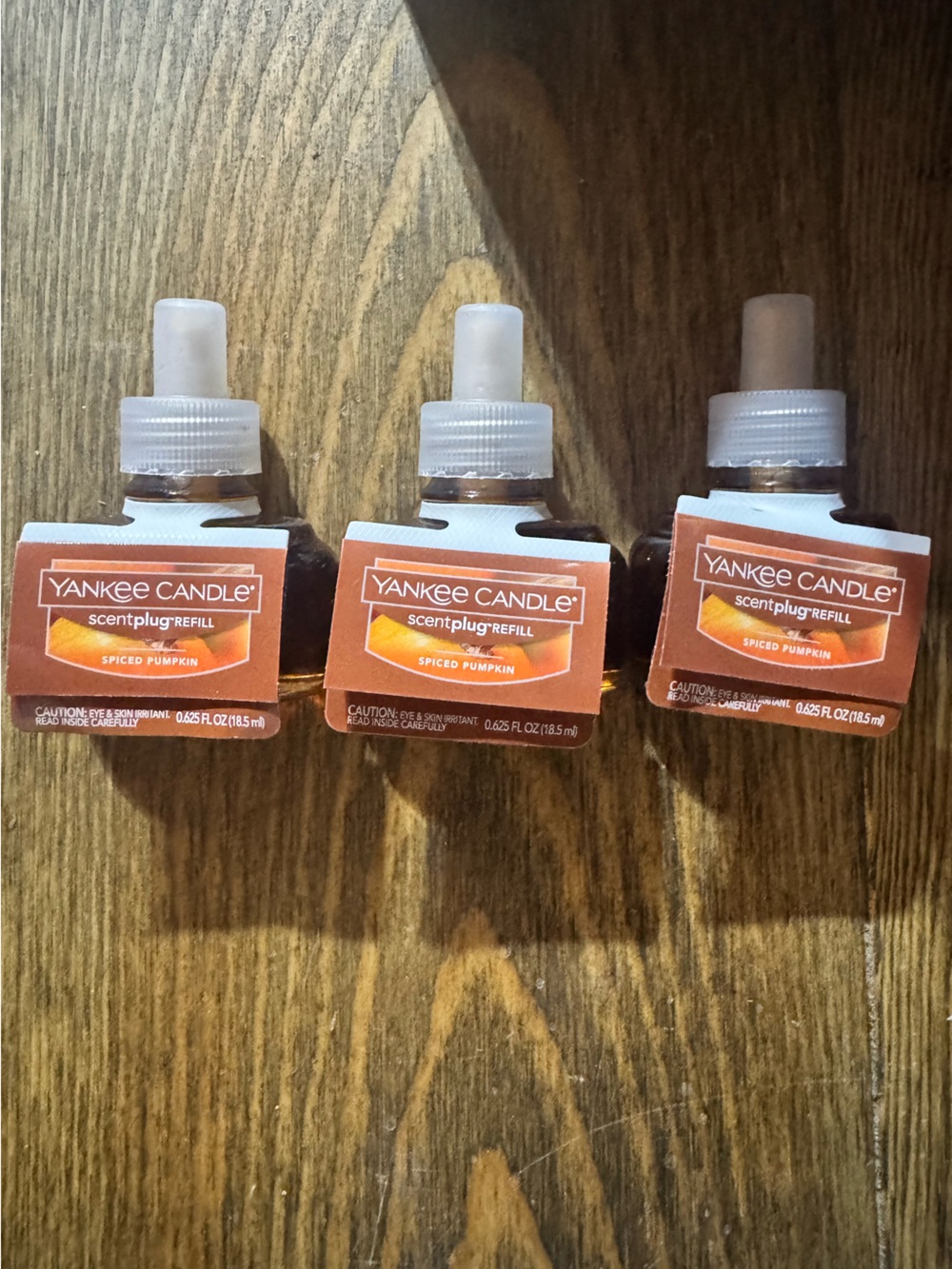 Yankee Candle Spiced Pumpkin ScentPlug Refills NEW Lot of 3